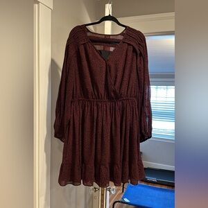 Madewell Starr Pleated Retro Mini Dress
